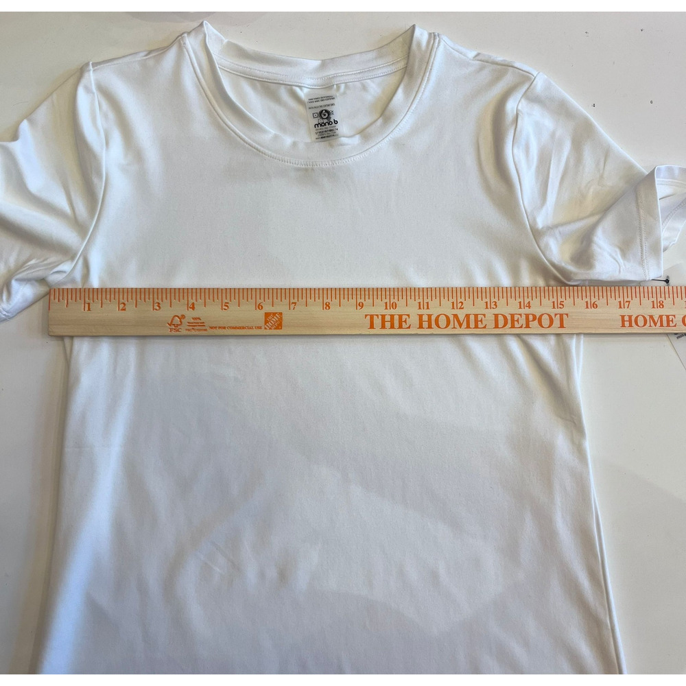 White Anthropologie Mona B Crewneck White Tee Size Medium NWT - Picture 3 of 6